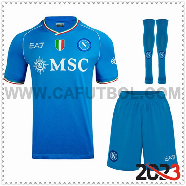Primera Equipacion del SSC Napoles (Pantalones + Calcetines) 2023 2024
