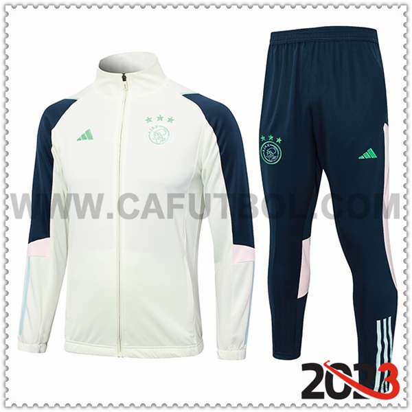 Chaqueta Chandal Futbol Ajax Verde Clair 2023 2024