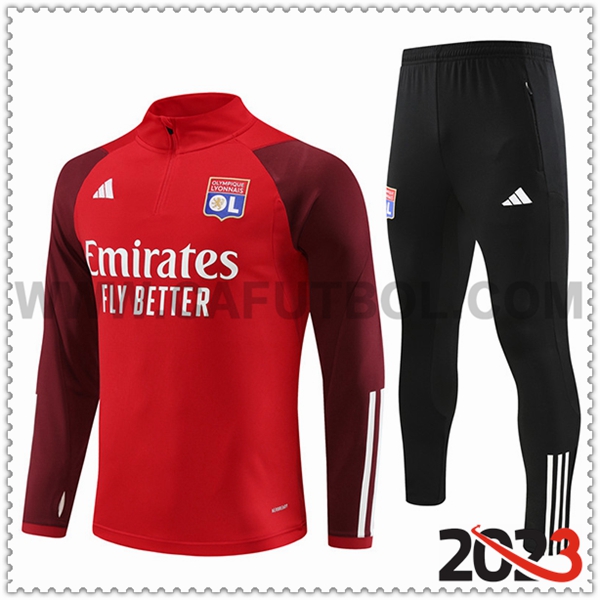 Chandal Futbol Lyon Rojo 2023 2024