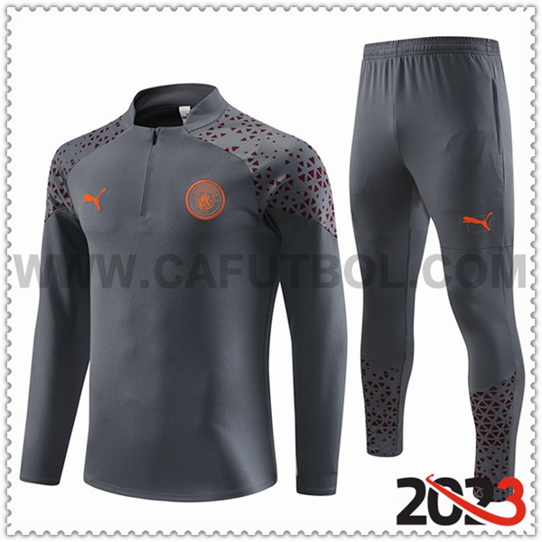 Chandal Futbol Manchester City Gris Oscuro 2023 2024