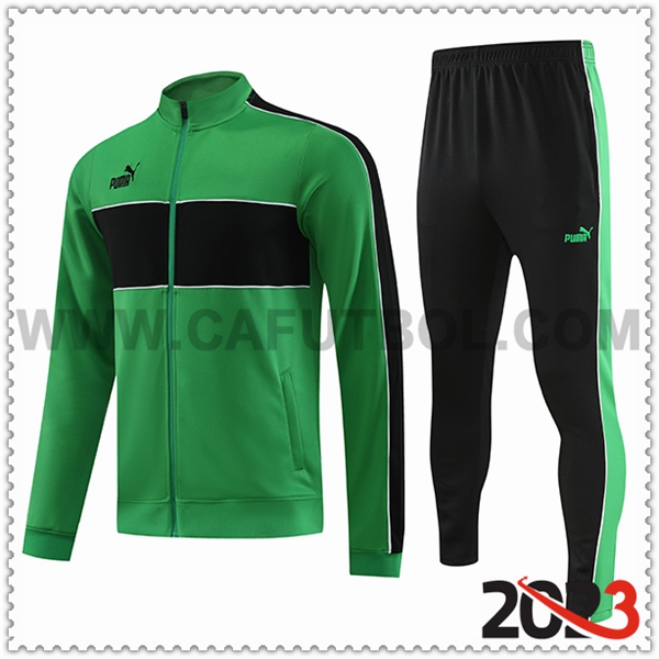 Chaqueta Chandal Futbol PUMA Verde 2023 2024