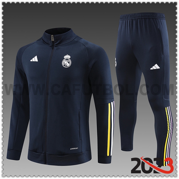 Chaqueta Chandal Futbol Real Madrid Ninos Azul marino 2023 2024