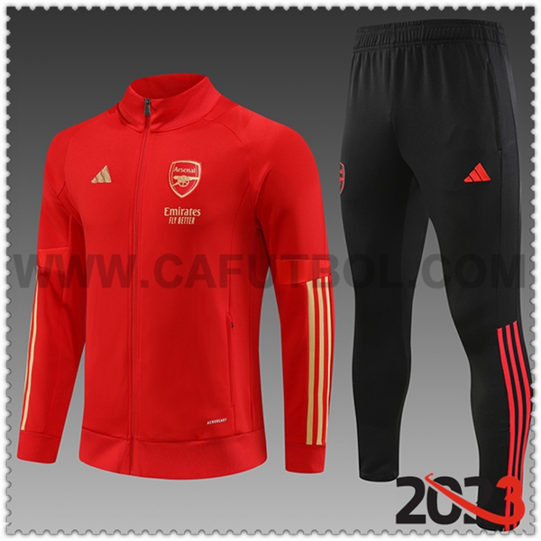 Chaqueta Chandal Futbol Arsenal Ninos Rojo 2023 2024