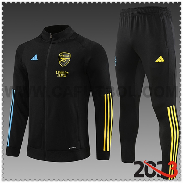 Chaqueta Chandal Futbol Arsenal Ninos Negro 2023 2024