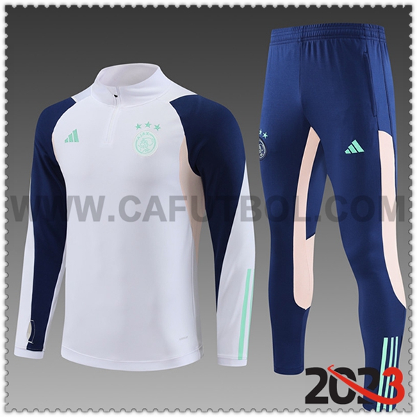 Chandal Futbol Ajax Ninos Blanco 2023 2024