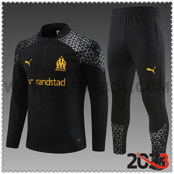 Chandal Futbol Marsella Ninos Negro 2023 2024 -02