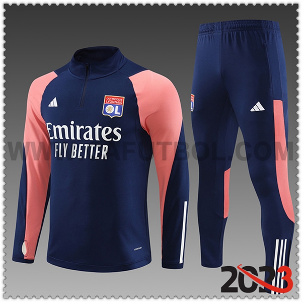 Chandal Futbol Lyon Ninos Azul marino 2023 2024