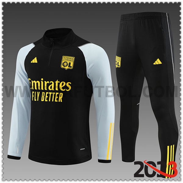Chandal Futbol Lyon Ninos Negro 2023 2024