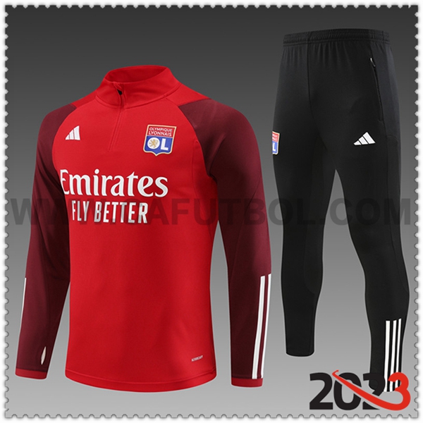 Chandal Futbol Lyon Ninos Rojo 2023 2024