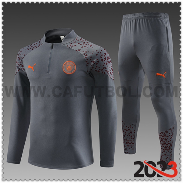 Chandal Futbol Manchester City Ninos Gris Oscuro 2023 2024