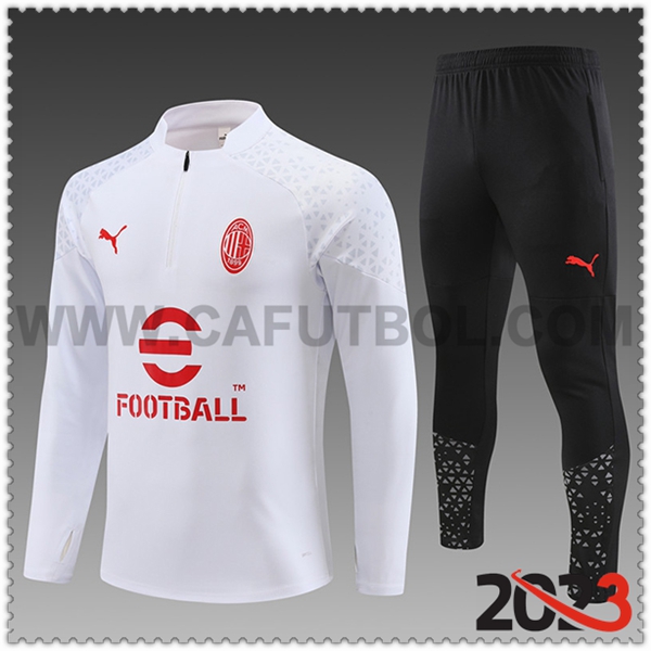 Chandal Futbol AC Milan Ninos Blanco 2023 2024