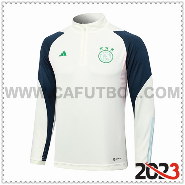 Sudadera Entrenamiento Ajax Blanco 2023 2024