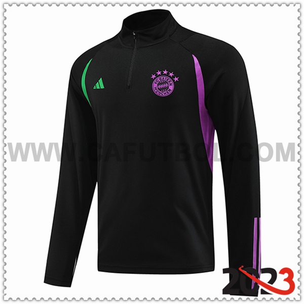 Sudadera Entrenamiento Bayern Munich Negro 2023 2024 -03