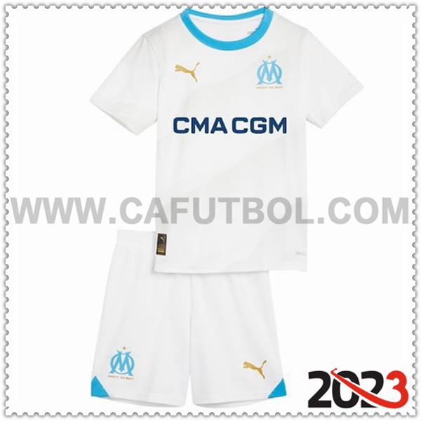 Primera Equipacion del Marsella OM Ninos 2023 2024