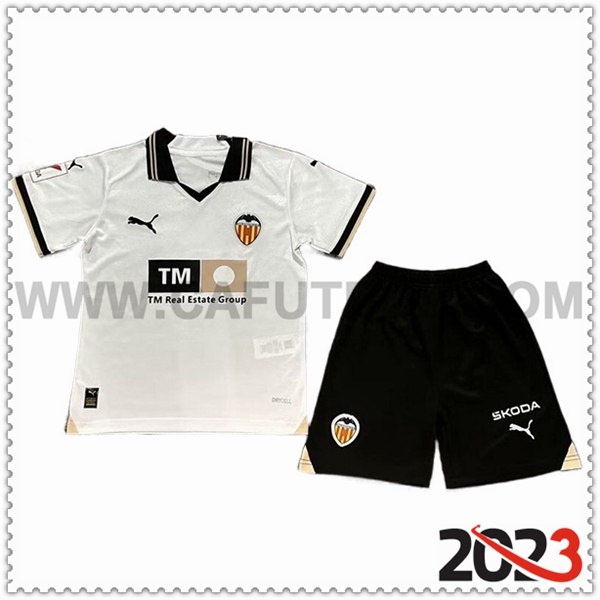 Primera Equipacion del Valencia CF Ninos 2023 2024