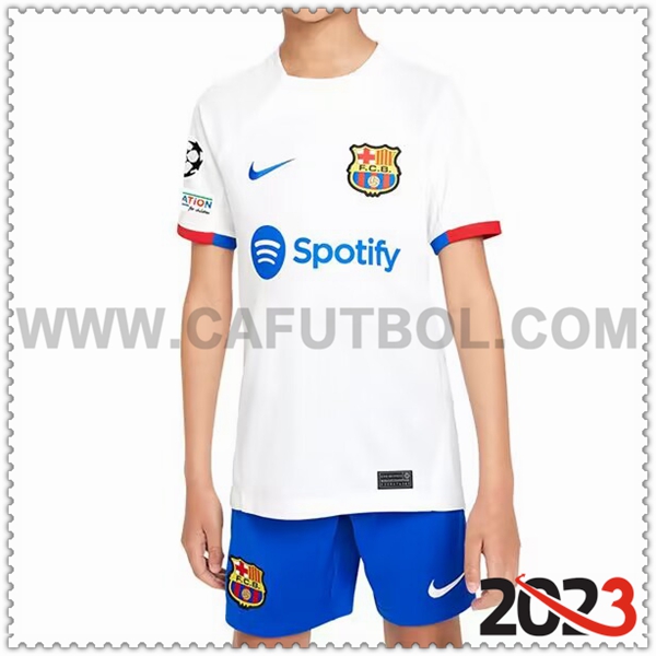 Segunda Nuevo Equipacion del FC Barcelona Ninos 2023 2024