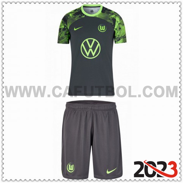 Segunda Equipacion del Vfl Wolfsburg Ninos 2023 2024
