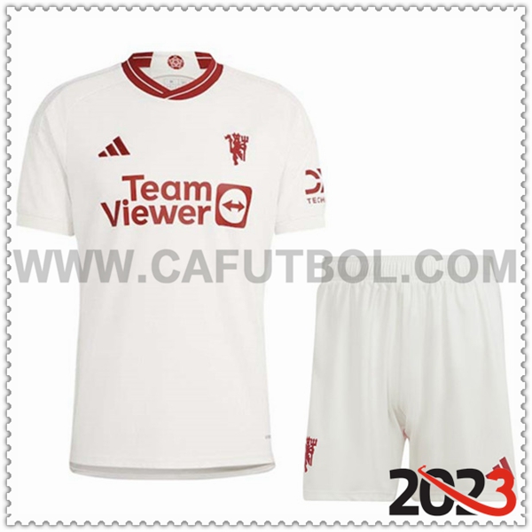 Tercera Equipacion del Manchester United + Pantalones Cortos 2023 2024