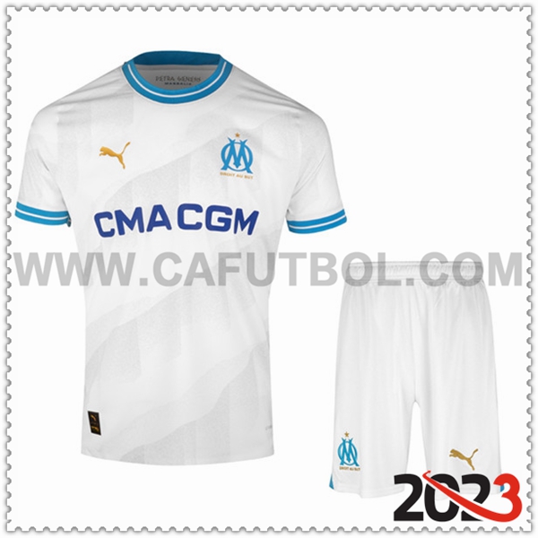 Primera Equipacion del Marsella OM + Pantalones Cortos 2023 2024