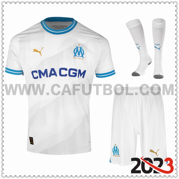 Primera Equipacion del Marsella OM (Pantalones + Calcetines) 2023 2024