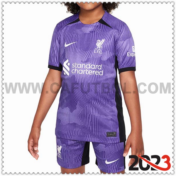 Tercera Equipacion del FC Liverpool Ninos 2023 2024