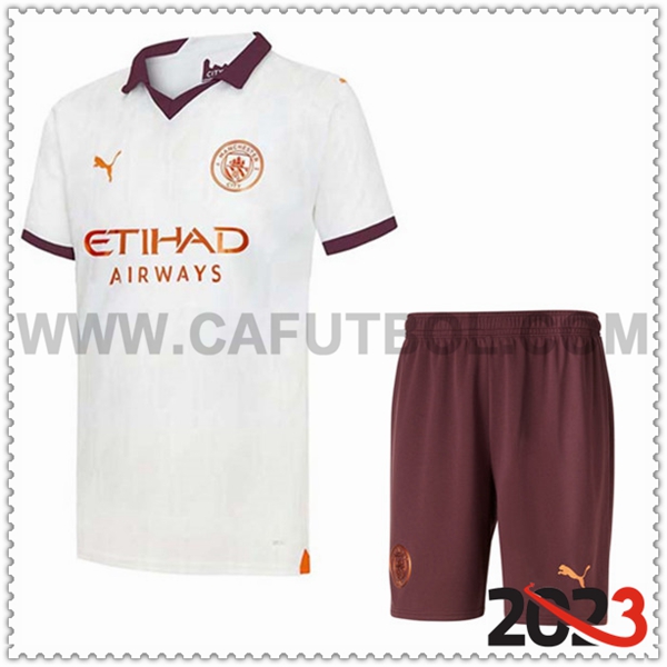 Segunda Equipacion del Manchester City Ninos 2023 2024
