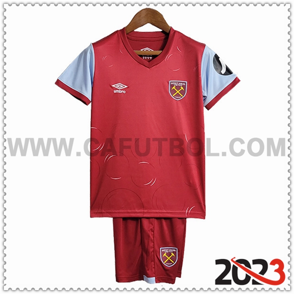 Primera Equipacion del West Ham Ninos 2023 2024