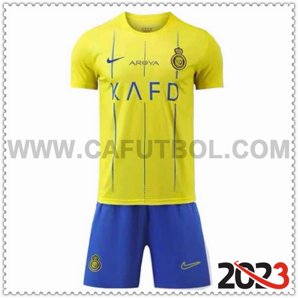 Primera Equipacion del Al-Nassr Ninos 2023 2024