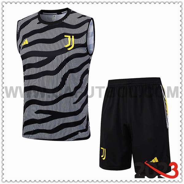 Camiseta Entrenamiento sin mangas + Cortos Juventus Gris 2023 2024