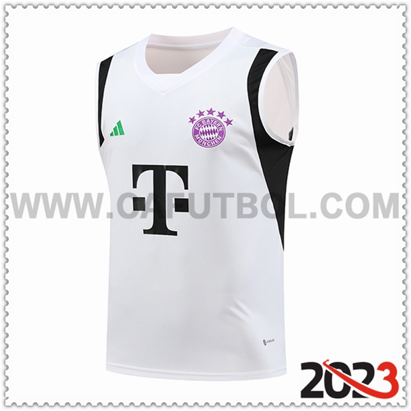 Chalecos de Futbol Bayern Munich Blanco 2023 2024 -02