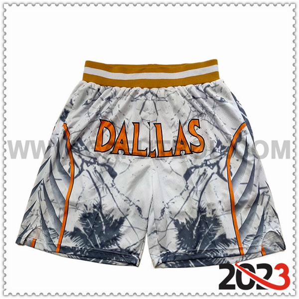 Cortos NBA Dallas Mavericks 2023/24 Gris/Blanco