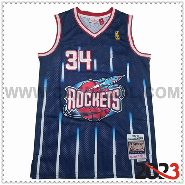 Camisetas Houston Rockets (OLAJUWON #34) 2023/24 Azul