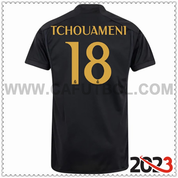 Tercera Camiseta Futbol Real Madrid TCHOUAMÉNI #18 2023 2024