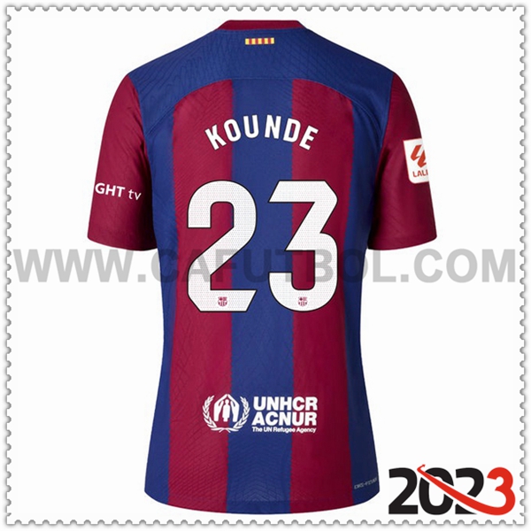 Primera Camiseta Futbol FC Barcelona KOUNDE #23 2023 2024