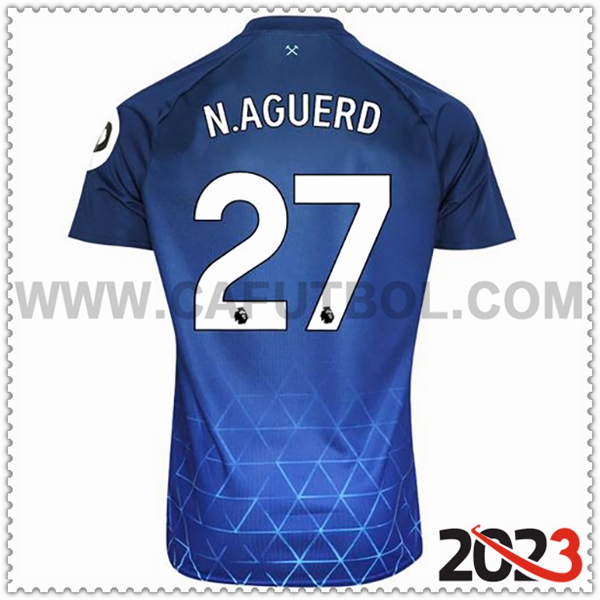 Tercera Camiseta Futbol West Ham N. AGUERD #27 2023 2024