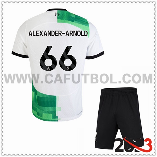 Segunda Equipacion del FC Liverpool ALEXANDER-ARNOLD #66 Ninos 2023 2024
