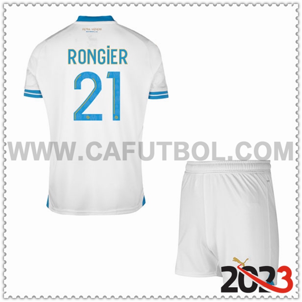 Primera Equipacion del Marsella OM RONGIER #21 Ninos 2023 2024