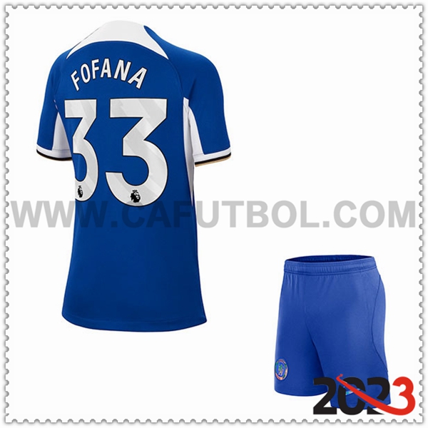Primera Equipacion del FC Chelsea FOFANA #33 Ninos 2023 2024