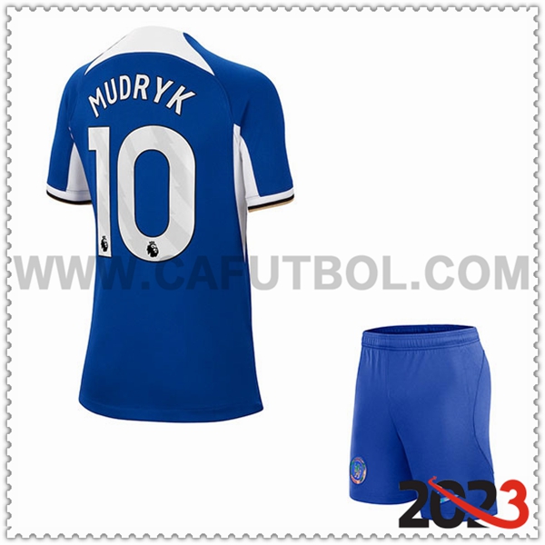 Primera Equipacion del FC Chelsea MUDRYK #10 Ninos 2023 2024
