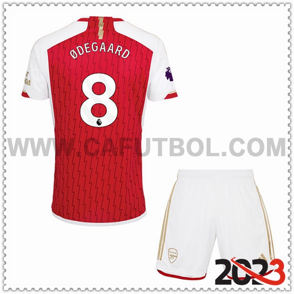 Primera Equipacion del Arsenal ØDEGAARD #8 Ninos 2023 2024