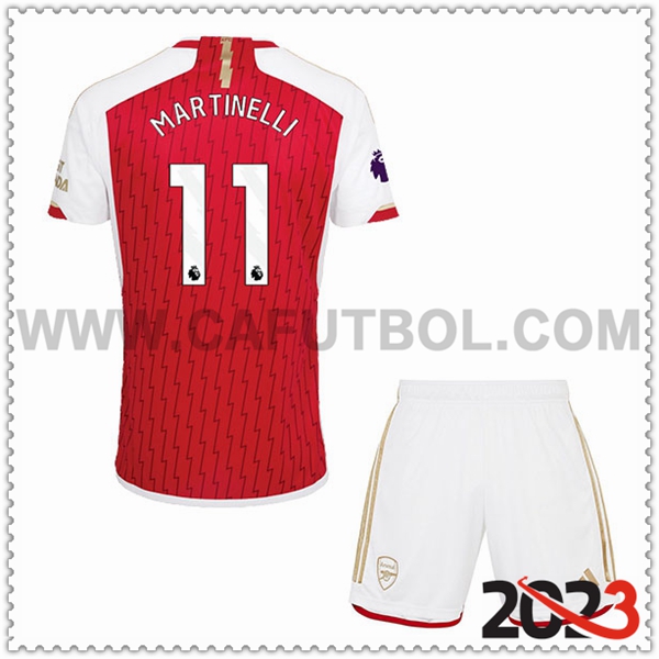 Primera Equipacion del Arsenal MARTINELLI #11 Ninos 2023 2024