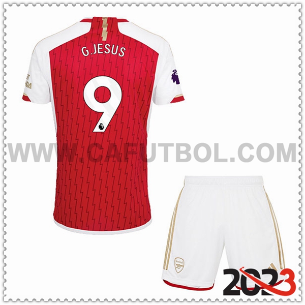 Primera Equipacion del Arsenal G.JESUS #9 Ninos 2023 2024