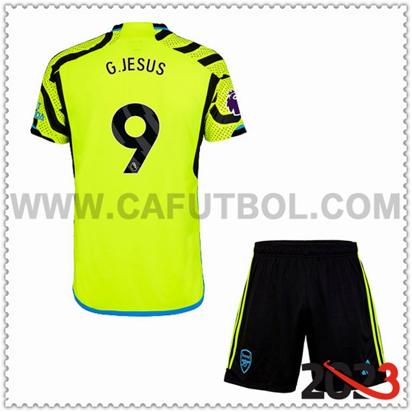 Segunda Equipacion del Arsenal G.JESUS #9 Ninos 2023 2024