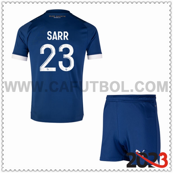 Segunda Equipacion del Marsella OM SARR #23 Ninos 2023 2024