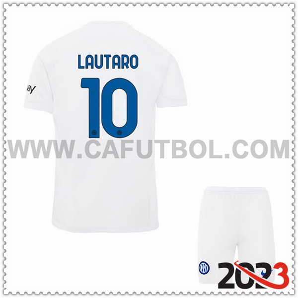 Segunda Equipacion del Inter Milan LAUTARO #10 Ninos 2023 2024