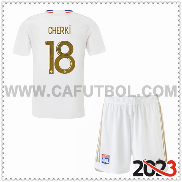 Primera Equipacion del Lyon OL CHERKI #18 Ninos 2023 2024
