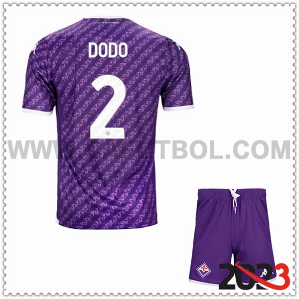 Primera Equipacion del ACF Fiorentina DODO #2 Ninos 2023 2024