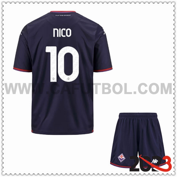 Tercera Equipacion del ACF Fiorentina NICO #10 Ninos 2023 2024