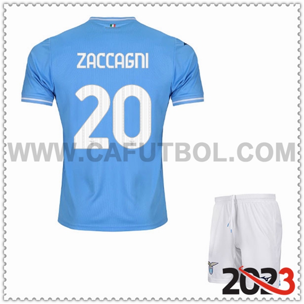 Primera Equipacion del SS Lazio ZACCAGNI #20 Ninos 2023 2024