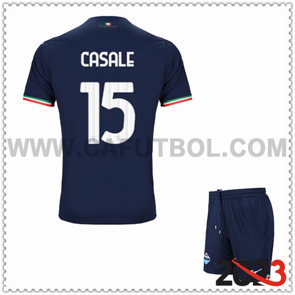 Segunda Equipacion del SS Lazio CASALE #15 Ninos 2023 2024